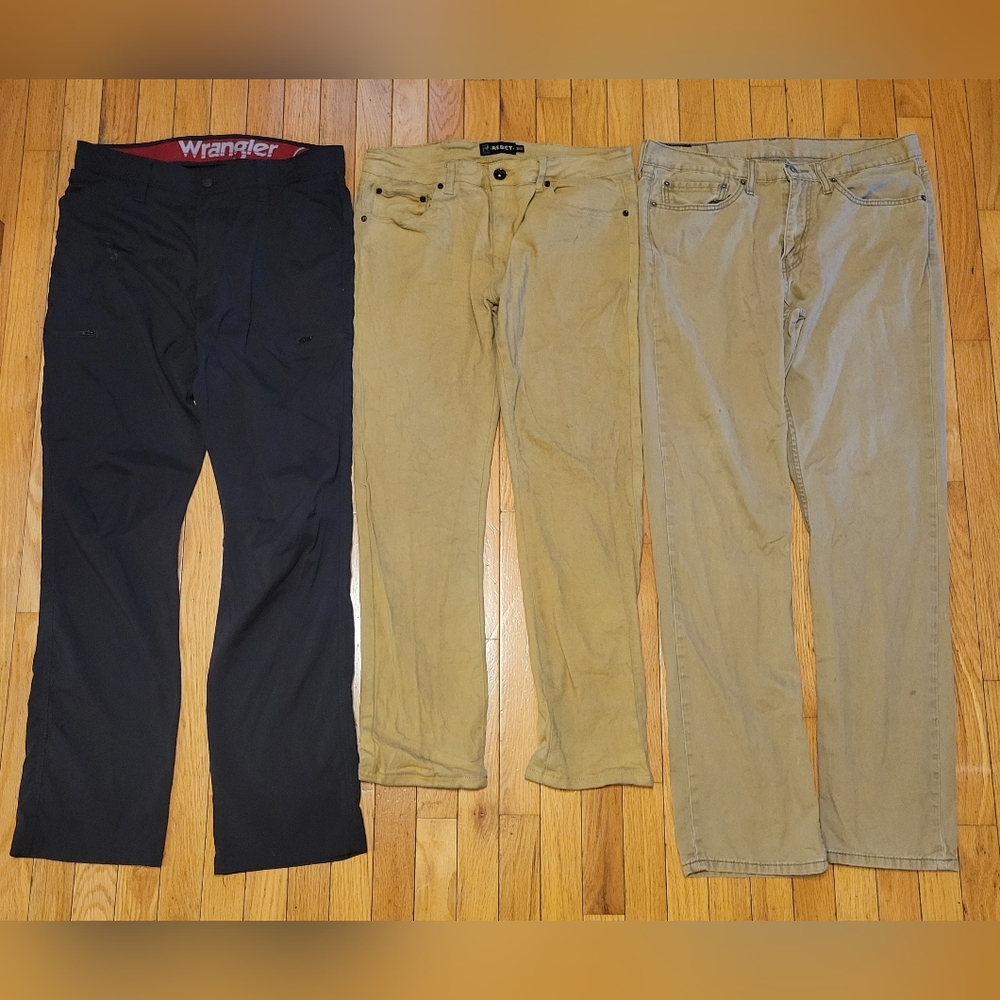 Men's Size 34 Jeans Bundle Of 3 Mixed Brands
